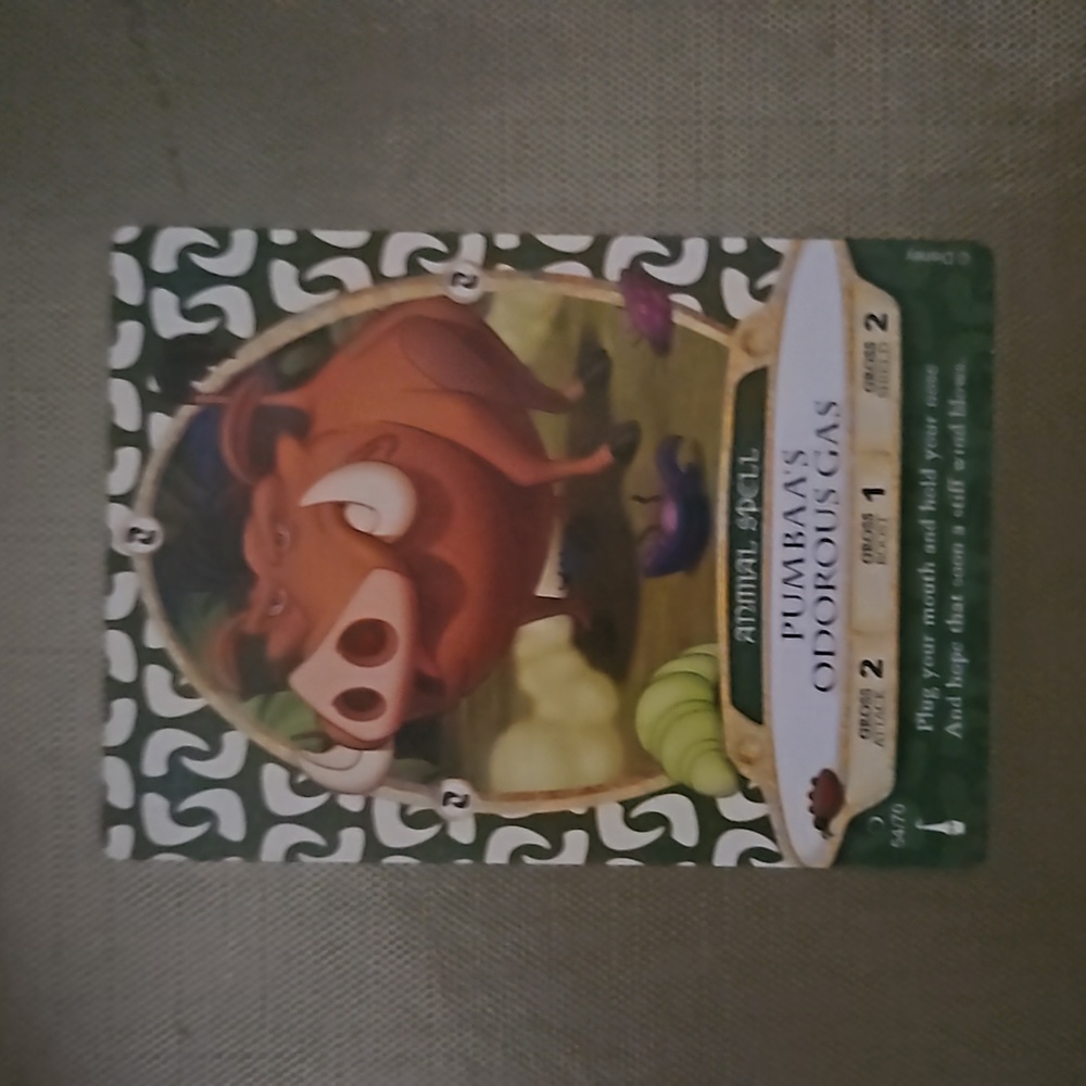 Pumbaa's Odorous Gas Sorcerer's of The Magic Kingdom Card